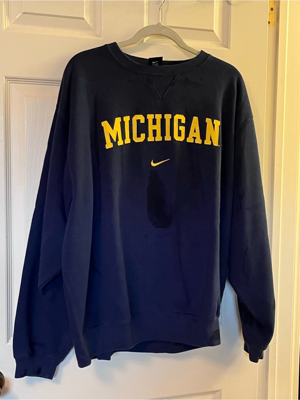 VTG Y2K University of Michigan Nike Team Crewneck Sweatshirt Large Center Swoosh